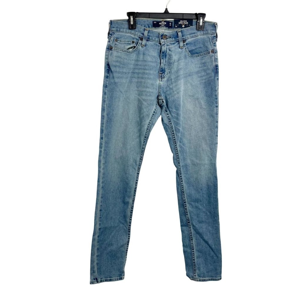 NEW Hollister Epic Flex Skinny Jeans Light‎ Wash Denim - Men's Size 30x32